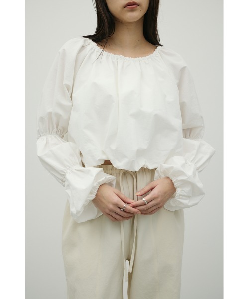 STYLEMIXER(スタイルミキサー)の「ランタンスリーブオフショルトップ(シャツ/ブラウス・レディース・ホワイト/イエロー/ブラック・FREE)」の10枚目の写真