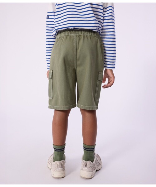 PETIT BATEAU(プチバトー)の「コットンリヨセルショートパンツ(その他パンツ・キッズ・カーキ・6YEAR/8YEAR/10YEAR/12YEAR)」の3枚目の写真