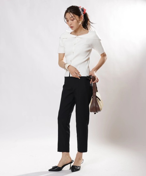 JUSGLITTY（ジャスグリッティー）の「前後２ＷＡＹオフショルニット（ニット/セーター・レディース・ピンク/レッド/ホワイト/グリーン系その他/ネイビー・2）」の20枚目の写真