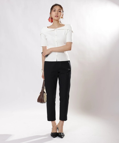 JUSGLITTY（ジャスグリッティー）の「前後２ＷＡＹオフショルニット（ニット/セーター・レディース・ピンク/レッド/ホワイト/グリーン系その他/ネイビー・2）」の22枚目の写真