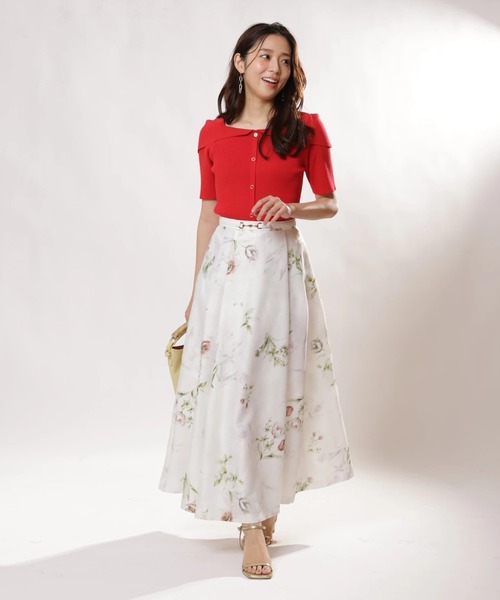 JUSGLITTY（ジャスグリッティー）の「前後２ＷＡＹオフショルニット（ニット/セーター・レディース・ピンク/レッド/ホワイト/グリーン系その他/ネイビー・2）」の13枚目の写真