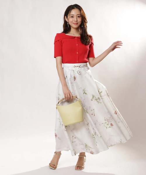 JUSGLITTY（ジャスグリッティー）の「前後２ＷＡＹオフショルニット（ニット/セーター・レディース・ピンク/レッド/ホワイト/グリーン系その他/ネイビー・2）」の15枚目の写真