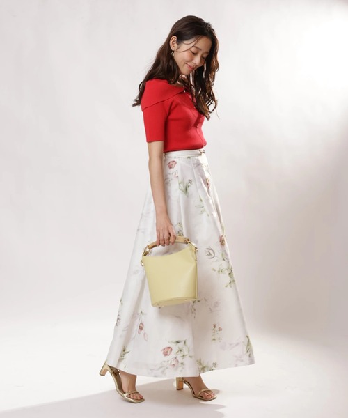 JUSGLITTY（ジャスグリッティー）の「前後２ＷＡＹオフショルニット（ニット/セーター・レディース・ピンク/レッド/ホワイト/グリーン系その他/ネイビー・2）」の16枚目の写真