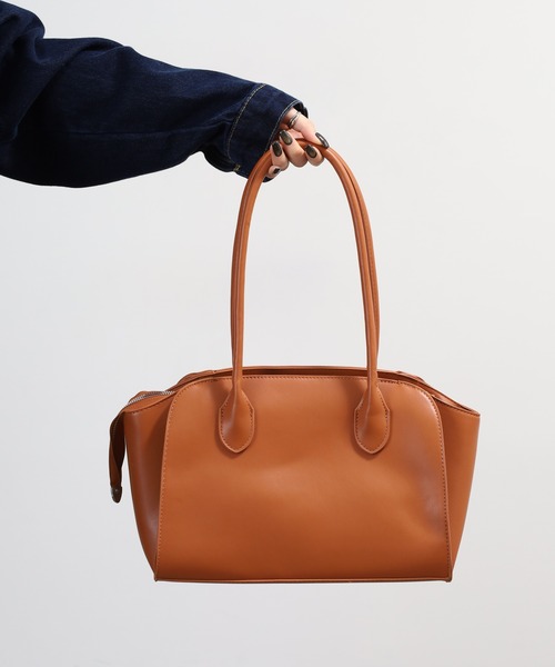 FUNALIVE(ファンアライブ)の「横長スクエアワンハンドルショルダーバッグ(ハンドバッグ・レディース・ブラック/ブラウン/キャメル・FREE)」の22枚目の写真