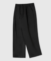 LEMAIN SECOND（リメインセカンド）の「リネンライクバンディングワイドパンツ[ブラック]（スラックス）」