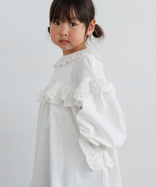 LOWRYS FARM(ローリーズファーム)の「レースフリルミニワンピース 667210(ワンピース・キッズ・ブラック/オフホワイト・110cm/120cm/130cm/140cm/150cm)」の8枚目の写真