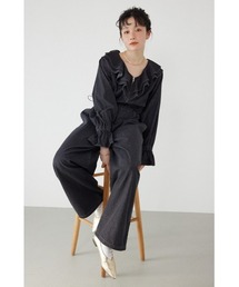 RODEO CROWNS WIDE BOWL | フリルデニムオールインワン(つなぎ/オールインワン)