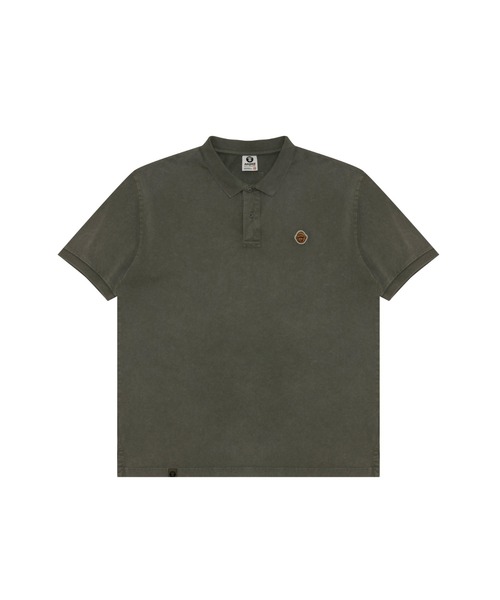 AAPE BY A BATHING APE(エーエイプバイアベイシングエイプ)の「AAPER "FACE" POLO(ポロシャツ・メンズ・カーキ/アイボリー/ライトブラック・X-LARGE/MEDIUM/LARGE/SMALL)」の1枚目の写真