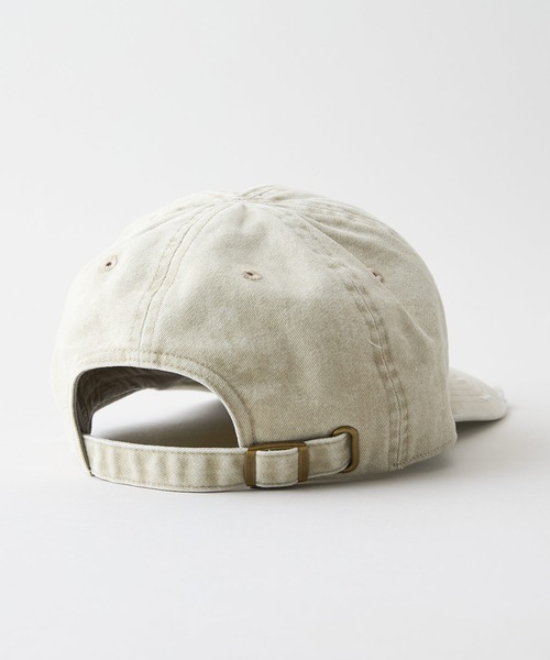 MEI（メイ）の「【MEI/メイ】ピグメントローキャップ ウォッシュ加工 ダメージ加工（キャップ・メンズ・ホワイト/ブラック/ブルー/ベージュ/ライトパープル・FREE）」の10枚目の写真