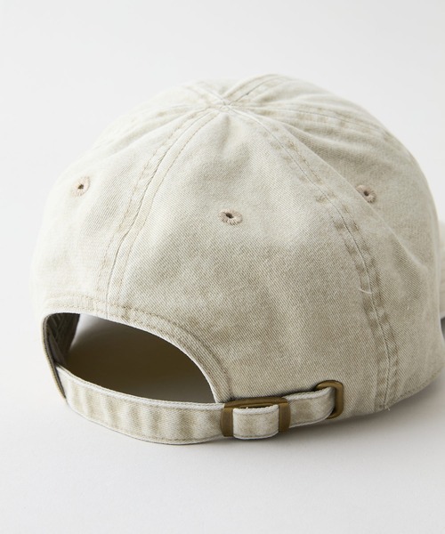 MEI（メイ）の「【MEI/メイ】ピグメントローキャップ ウォッシュ加工 ダメージ加工（キャップ・メンズ・ホワイト/ブラック/ブルー/ベージュ/ライトパープル・FREE）」の11枚目の写真