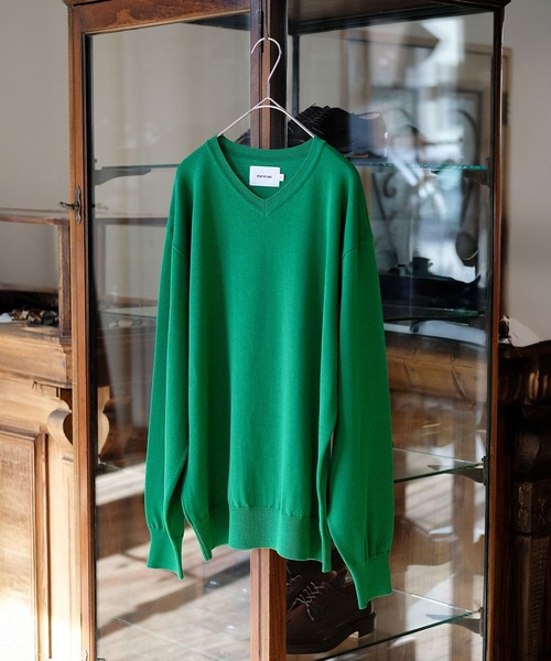 PORT BY ARK（ポートバイアーク）の「PORT BY ARK / ポートバイアーク：V Neck Knit：PO19-KN01[COR]（ニット/セーター・メンズ・ブラック/ライトグレー/グリーン・2/1）」の3枚目の写真