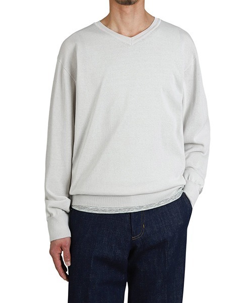 PORT BY ARK（ポートバイアーク）の「PORT BY ARK / ポートバイアーク：V Neck Knit：PO19-KN01[COR]（ニット/セーター・メンズ・ブラック・2/1）」の7枚目の写真