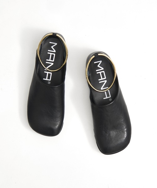 MANA/マナ】ankle strap round toe flat shoes/アンクルストラップ