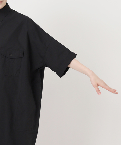 IENA(イエナ)の「コットンショートオールインワン(つなぎ/オールインワン・レディース・ブラック/アイボリー・36/38)」の10枚目の写真