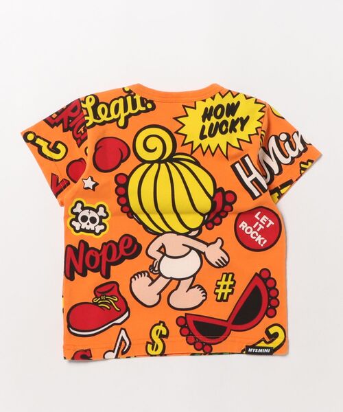 HYSTERIC MINI（ヒステリックミニ）の「POP SIGN 半袖Tシャツ（Tシャツ/カットソー・キッズ・ホワイト/オレンジ/マジェンタ・80/90）」の4枚目の写真