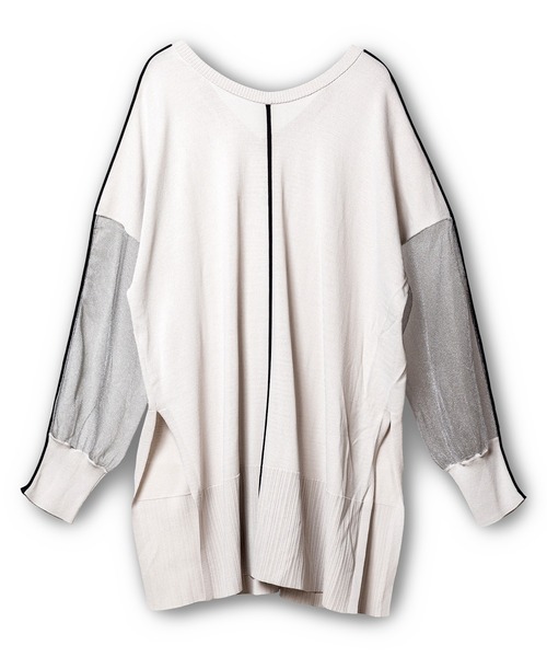 OSMOSIS（オズモーシス）の「2WAY配色ラインニットプルオーバー（ニット/セーター・レディース・ライトグレー/チャコール/ブラック・ONE SIZE）」の18枚目の写真