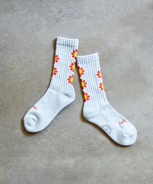 ROSTER SOX(ロスターソックス)の「(ROSTER SOX)PEACE(ソックス/靴下・レディース・イエロー/ブルー・ONE SIZE)」の2枚目の写真