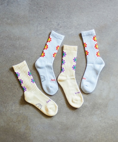 ROSTER SOX(ロスターソックス)の「(ROSTER SOX)PEACE(ソックス/靴下・レディース・イエロー/ブルー・ONE SIZE)」の3枚目の写真