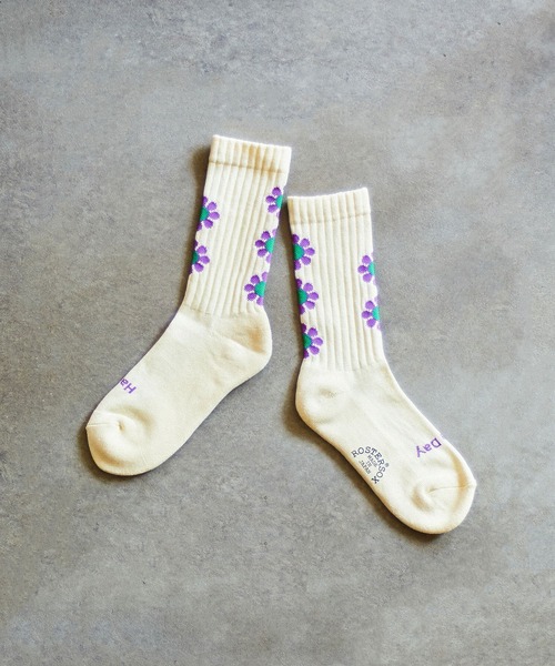 ROSTER SOX(ロスターソックス)の「(ROSTER SOX)PEACE(ソックス/靴下・レディース・イエロー/ブルー・ONE SIZE)」の5枚目の写真