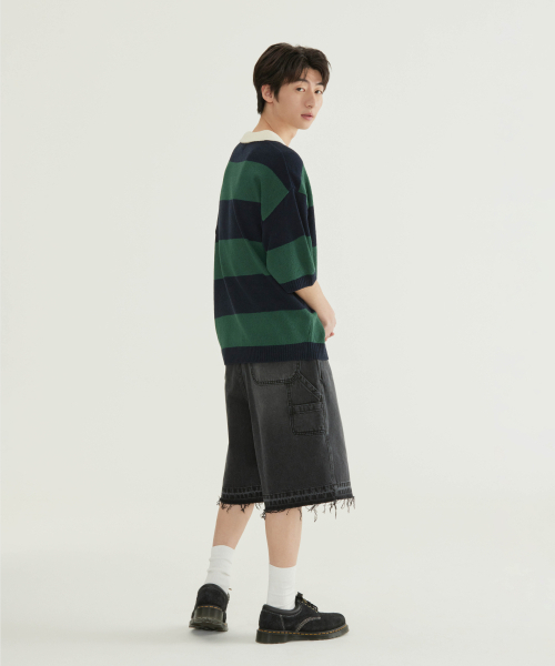 COVERNAT(カバーナット)の「ラグビーハーフニットグリーン(ニット/セーター・メンズ・その他・SMALL/MEDIUM/LARGE/X-LARGE)」の7枚目の写真