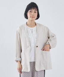 collex | 麻ノーカラージャケット(ノーカラージャケット)