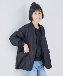 collex（コレックス）の「麻ノーカラージャケット（ノーカラージャケット）」