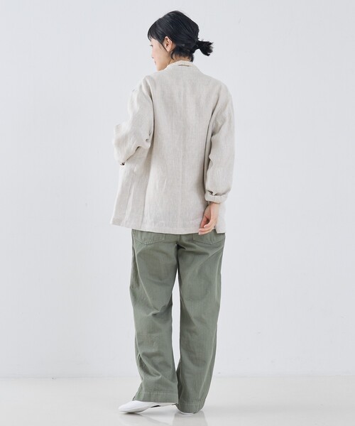 collex（コレックス）の「麻ノーカラージャケット（ノーカラージャケット・レディース・ベージュ/ブラック・フリー）」の16枚目の写真