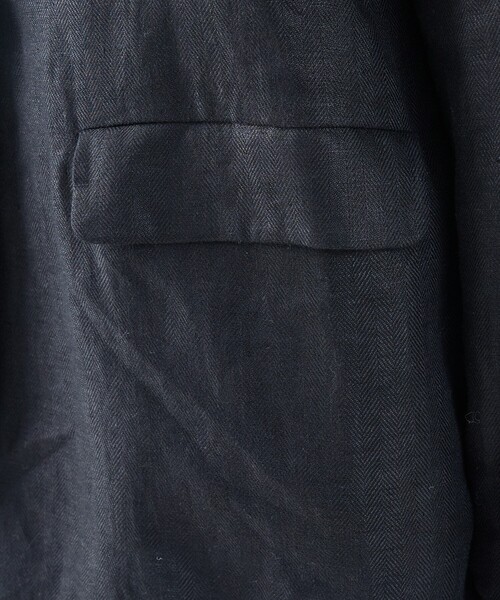 collex（コレックス）の「麻ノーカラージャケット（ノーカラージャケット・レディース・ベージュ/ブラック・フリー）」の22枚目の写真