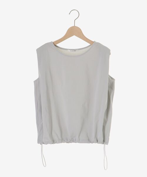 le.coeur blanc(ルクールブラン)の「《WEB限定アイテム》マルチファンクションショルダータックトップス(Tシャツ/カットソー・レディース・ブラウン/カーキオリーブ/ライトグレー/ブラック・38)」の20枚目の写真