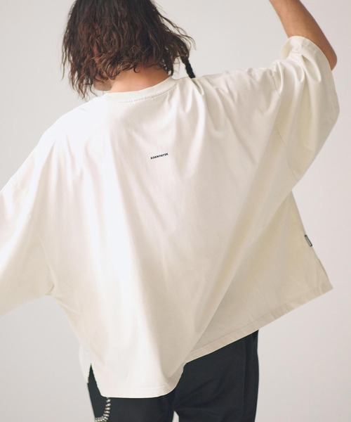 ADAM PATEK(アダムパテック)の「ADAMPATEK/widebox aging T/ワイドボックスエイジングTシャツ(Tシャツ/カットソー・メンズ・グリーン/ピンク/ブラック/ホワイト・1/2)」の5枚目の写真
