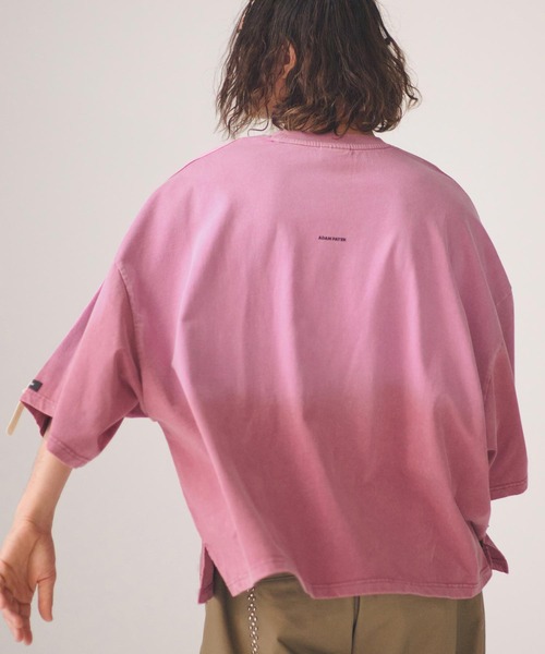 ADAM PATEK(アダムパテック)の「ADAMPATEK/widebox aging T/ワイドボックスエイジングTシャツ(Tシャツ/カットソー・メンズ・グリーン/ピンク/ブラック/ホワイト・1/2)」の15枚目の写真