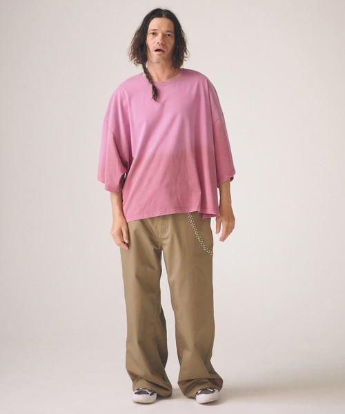ADAM PATEK(アダムパテック)の「ADAMPATEK/widebox aging T/ワイドボックスエイジングTシャツ(Tシャツ/カットソー・メンズ・グリーン/ピンク/ブラック/ホワイト・1/2)」の16枚目の写真