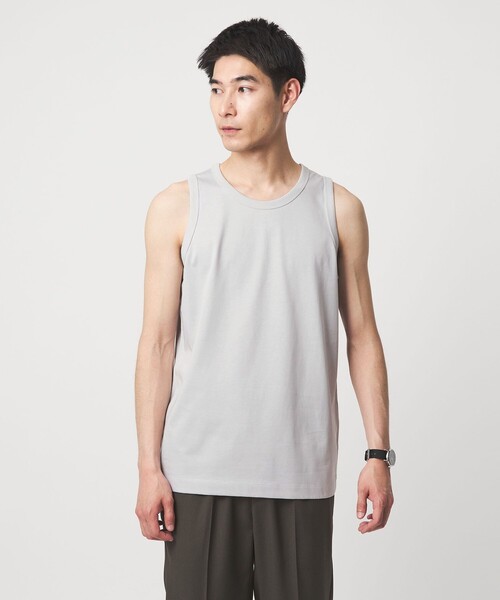 green label relaxing（グリーンレーベルリラクシング）の「ドライ タンクトップ -吸水速乾-（タンクトップ・メンズ・ブラック/ホワイト/ライトグレー・M/L/S/XL）」の3枚目の写真