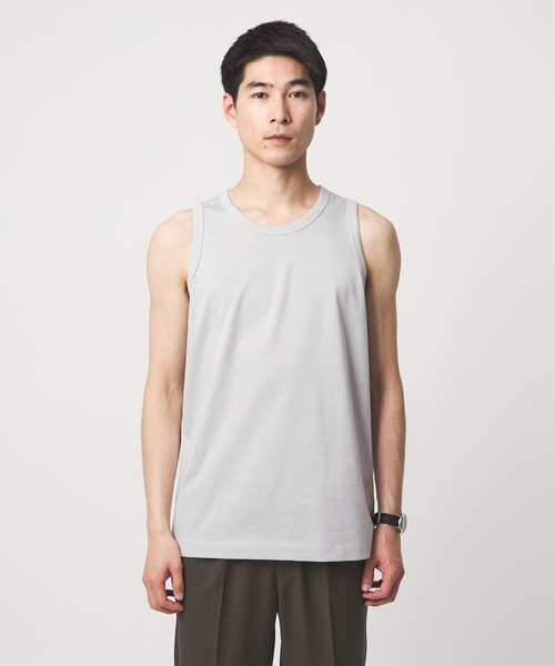 green label relaxing（グリーンレーベルリラクシング）の「ドライ タンクトップ -吸水速乾-（タンクトップ・メンズ・ブラック/ホワイト/ライトグレー・M/L/S/XL）」の7枚目の写真