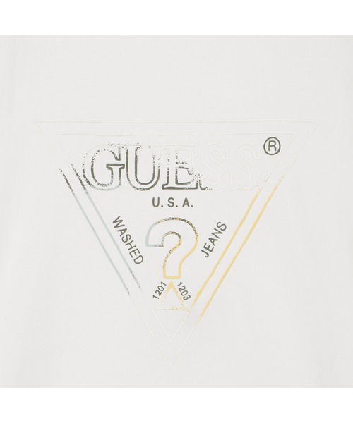 Guess(ゲス)の「TRIANGLE Hd Multicolor Tee Tシャツ ロゴTシャツ(Tシャツ/カットソー・メンズ・ブラック/ベージュ/ホワイト・SMALL/MEDIUM/LARGE/X-LARGE/XX-LARGE)」の4枚目の写真