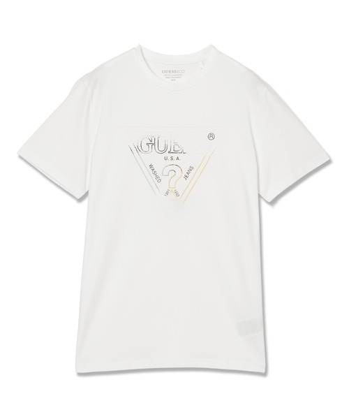 Guess(ゲス)の「TRIANGLE Hd Multicolor Tee Tシャツ ロゴTシャツ(Tシャツ/カットソー・メンズ・ブラック/ベージュ/ホワイト・SMALL/MEDIUM/LARGE/X-LARGE/XX-LARGE)」の19枚目の写真