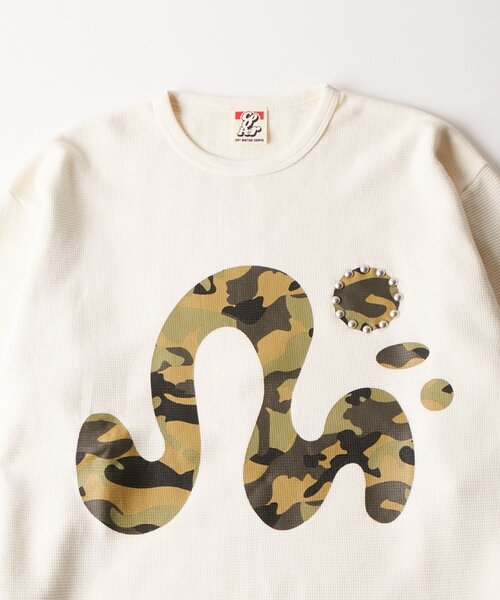 WHO'S WHO gallery(フーズフーギャラリー)の「MgカモワッフルLS(Tシャツ/カットソー・メンズ・ブラック/アイボリー・FREE)」の7枚目の写真
