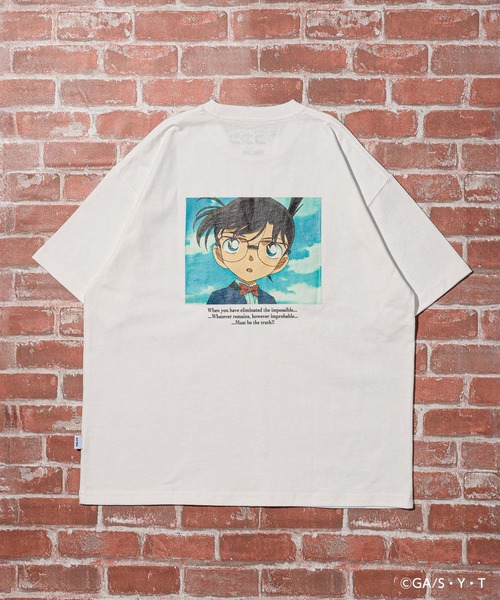 [Meitantei Conan] черная принт-футболка Backprint T-shirt [PBLIM]