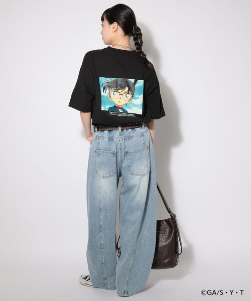PBLIM（ページボーイリム）の「【名探偵コナン】バックプリントTシャツ【PBLIM】（Tシャツ/カットソー・レディース・ブラック/オフホワイト・FREE）」の3枚目の写真