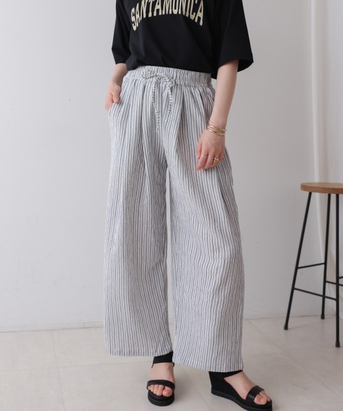 Bou Jeloud(ブージュルード)の「ストライプパンツ(その他パンツ・レディース・オフホワイト/ベージュ・FREE)」の4枚目の写真