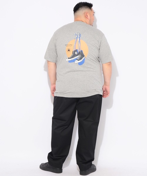 CONVERSE(コンバース)の「Tシャツ 半袖 メンズ 大きいサイズ バックシューズプリント クルーネック カットソー CONVERSE (コンバース)(Tシャツ/カットソー・メンズ・ネイビー/グレー・3L/5L/4L)」の7枚目の写真