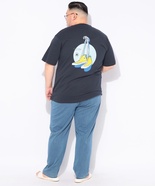 CONVERSE(コンバース)の「Tシャツ 半袖 メンズ 大きいサイズ バックシューズプリント クルーネック カットソー CONVERSE (コンバース)(Tシャツ/カットソー・メンズ・ネイビー/グレー・3L/5L/4L)」の12枚目の写真