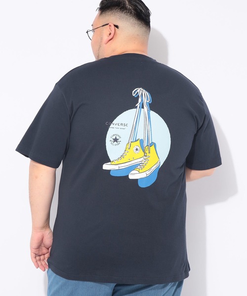 CONVERSE(コンバース)の「Tシャツ 半袖 メンズ 大きいサイズ バックシューズプリント クルーネック カットソー CONVERSE (コンバース)(Tシャツ/カットソー・メンズ・ネイビー/グレー・3L/5L/4L)」の9枚目の写真