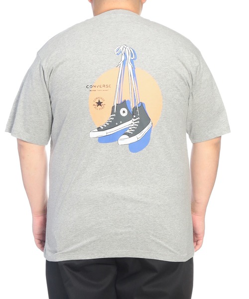 CONVERSE(コンバース)の「Tシャツ 半袖 メンズ 大きいサイズ バックシューズプリント クルーネック カットソー CONVERSE (コンバース)(Tシャツ/カットソー・メンズ・ネイビー/グレー・3L/5L/4L)」の17枚目の写真