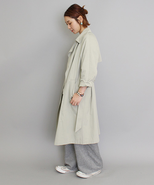 mystic（ミスティック）の「【mystic】オーバーコート（その他アウター・レディース・ベージュ/ベージュ系その他/ネイビー・ﾌﾘ-）」の3枚目の写真