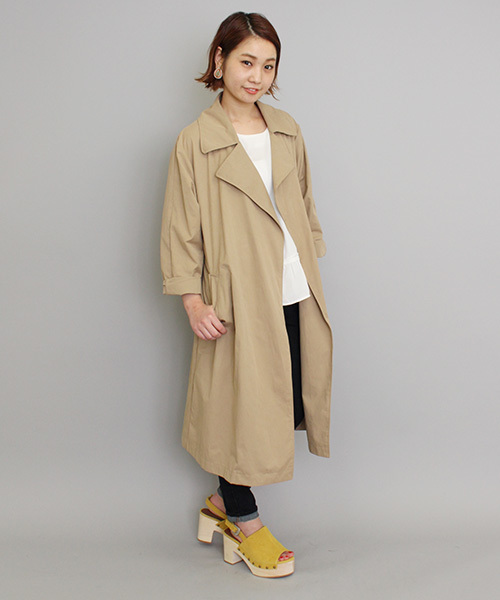 mystic（ミスティック）の「【mystic】オーバーコート（その他アウター・レディース・ベージュ/ベージュ系その他/ネイビー・ﾌﾘ-）」の5枚目の写真