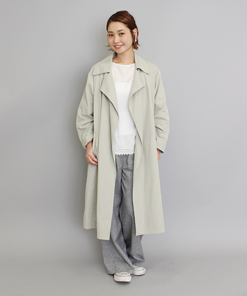 mystic（ミスティック）の「【mystic】オーバーコート（その他アウター・レディース・ベージュ/ベージュ系その他/ネイビー・ﾌﾘ-）」の7枚目の写真