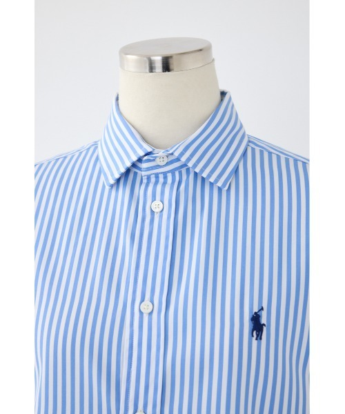 SHEL'TTER ORIGINAL（シェルターオリジナル）の「【POLO RALPH LAUREN】ストライプド ポプリン シャツ（シャツ/ブラウス・レディース・ブルー・SMALL）」の4枚目の写真