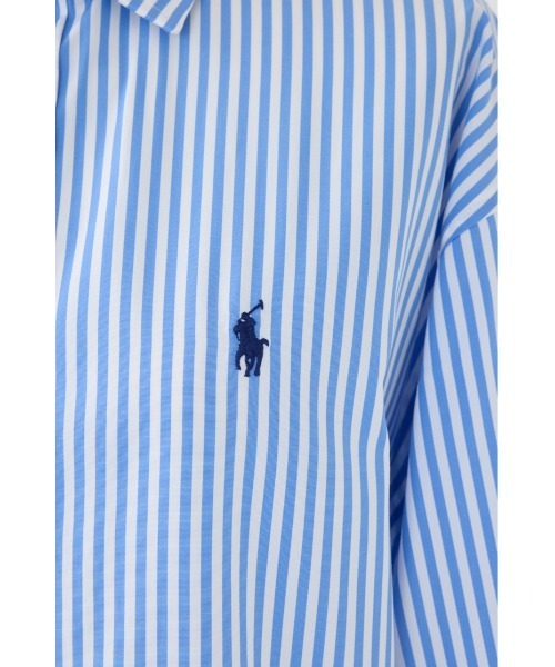 SHEL'TTER ORIGINAL（シェルターオリジナル）の「【POLO RALPH LAUREN】ストライプド ポプリン シャツ（シャツ/ブラウス・レディース・ブルー・SMALL）」の5枚目の写真