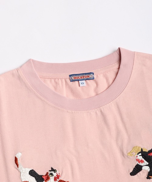 HOUSTON(ヒューストン)の「HOUSTON / ヒューストン 刺繍デザイン コットン半袖Tシャツ 猫 舞妓 和風モチーフ レディース(Tシャツ/カットソー・レディース・ピンク/ナチュラル/ピンク系その他/イエロー/ターコイズブルー/ベージュ系その他・0/1)」の19枚目の写真